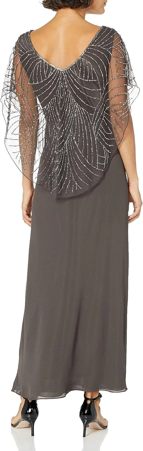 J Kara Women's Petite Capelet Dress