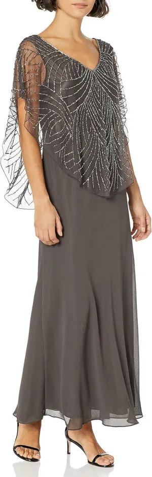 J Kara Women's Petite Capelet Dress