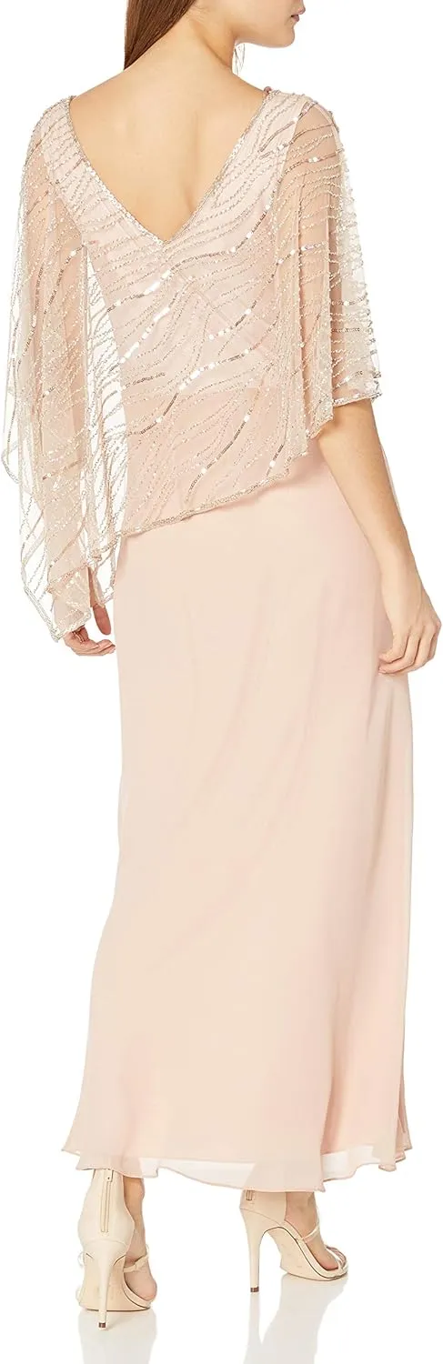 J Kara Women's Petite Capelet Dress