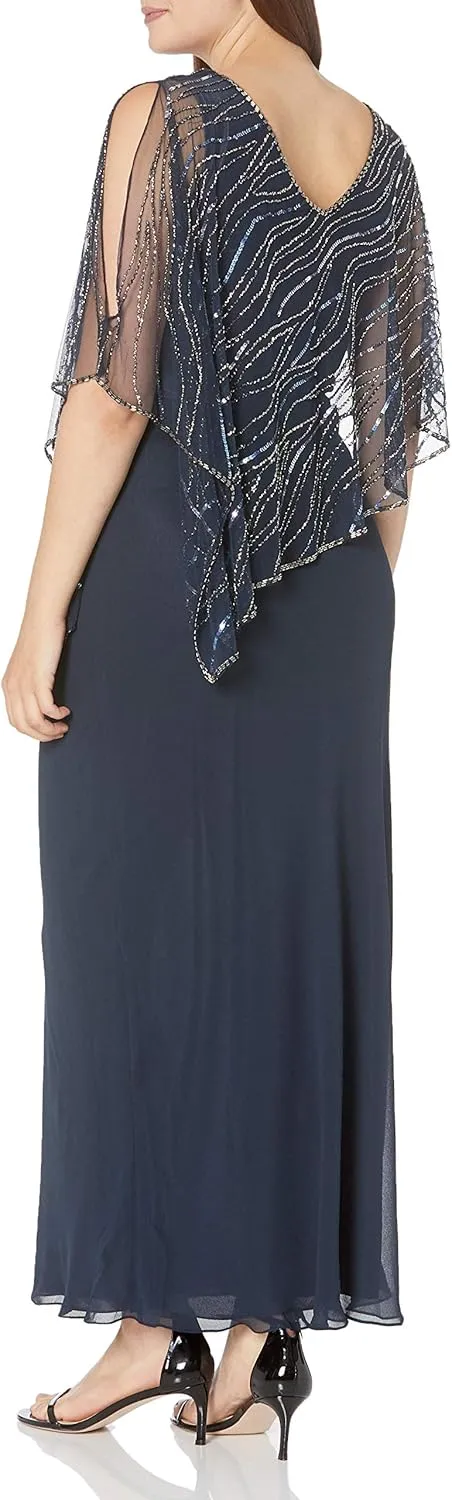J Kara Women's Petite Capelet Dress