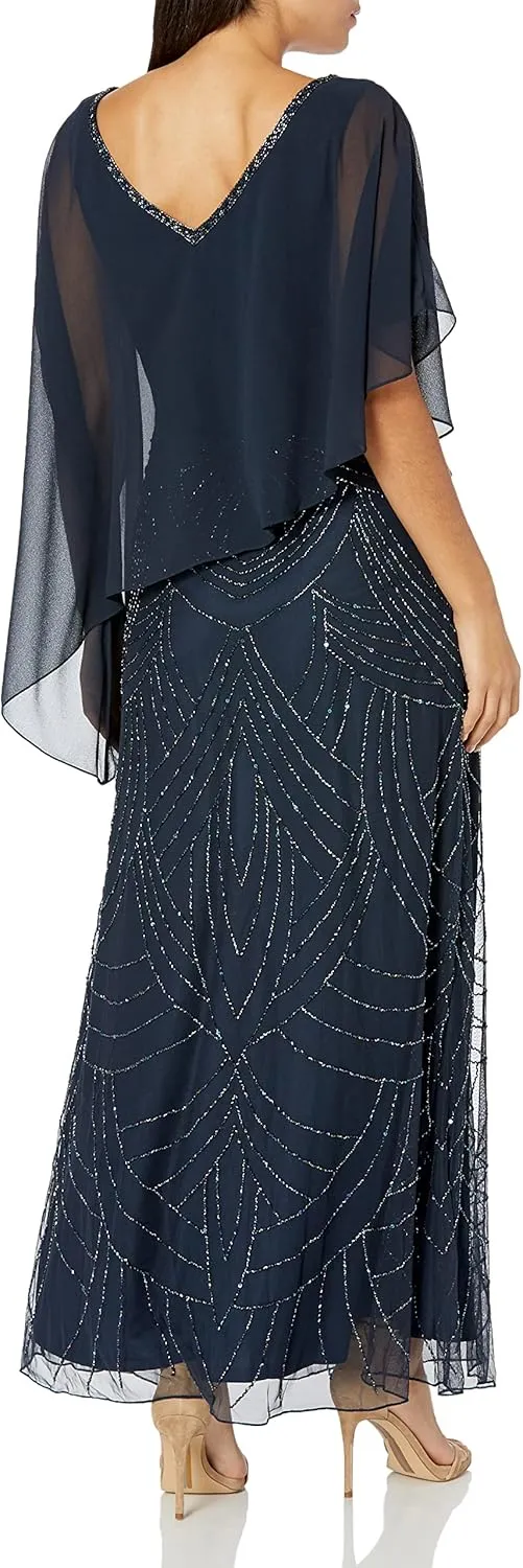 J Kara Women's Pop Over with Beaded Bottom