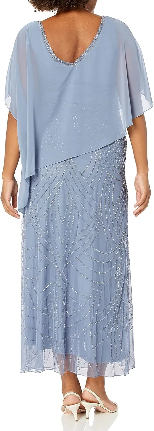 J Kara Women's Pop Over with Beaded Bottom