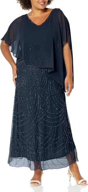 J Kara Women's Pop Over with Beaded Bottom
