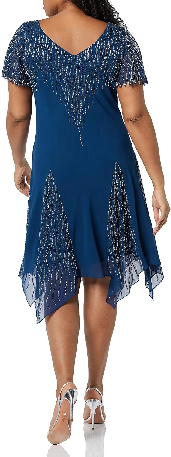 J Kara Women's Short Beaded Dress