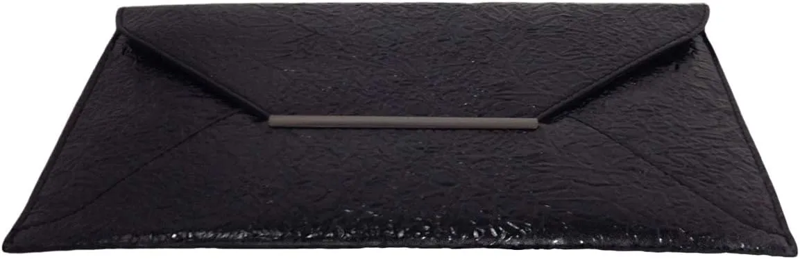 JNB Crushed Metallic Envelope Clutch