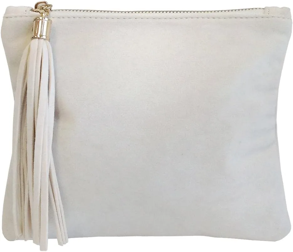 JNB Women's Faux Microsuede Foldover Mini Pouch