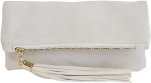 JNB Women's Faux Microsuede Foldover Mini Pouch