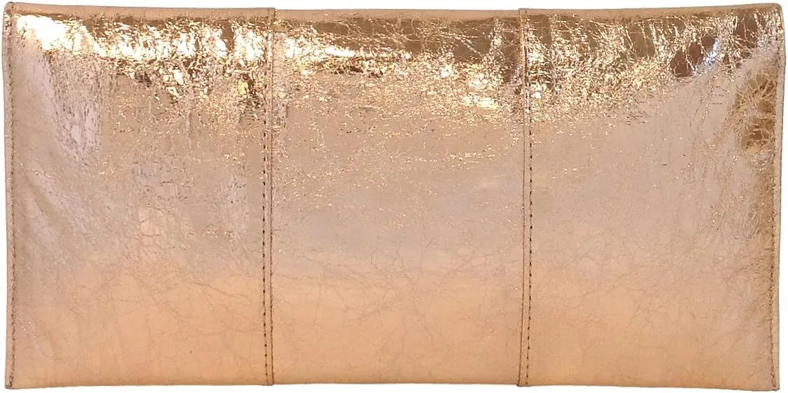JNB Women's Metallic Material Clutch Purse