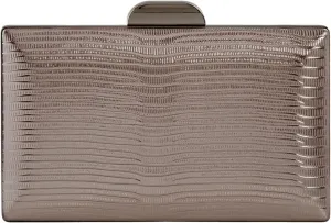 JNB Women's Metallic Material Hard Case Evening Party Clutch