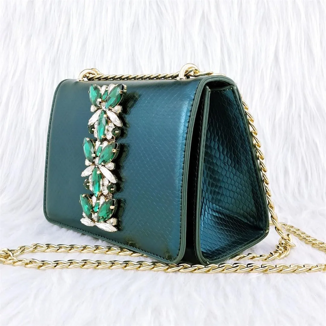 Lace Ins Style Pointed Toe African Design Women Wedding Shoes Crossbody Bag Set