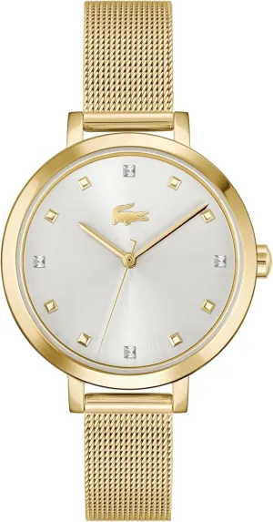Lacoste Riga Women's 3H Quartz Watch, Stainless Steel, Water Resistant Up to 5ATM/50 Meters - Minimalist Elegance - Premium Fashion Timepiece - Gift for Her - 34mm