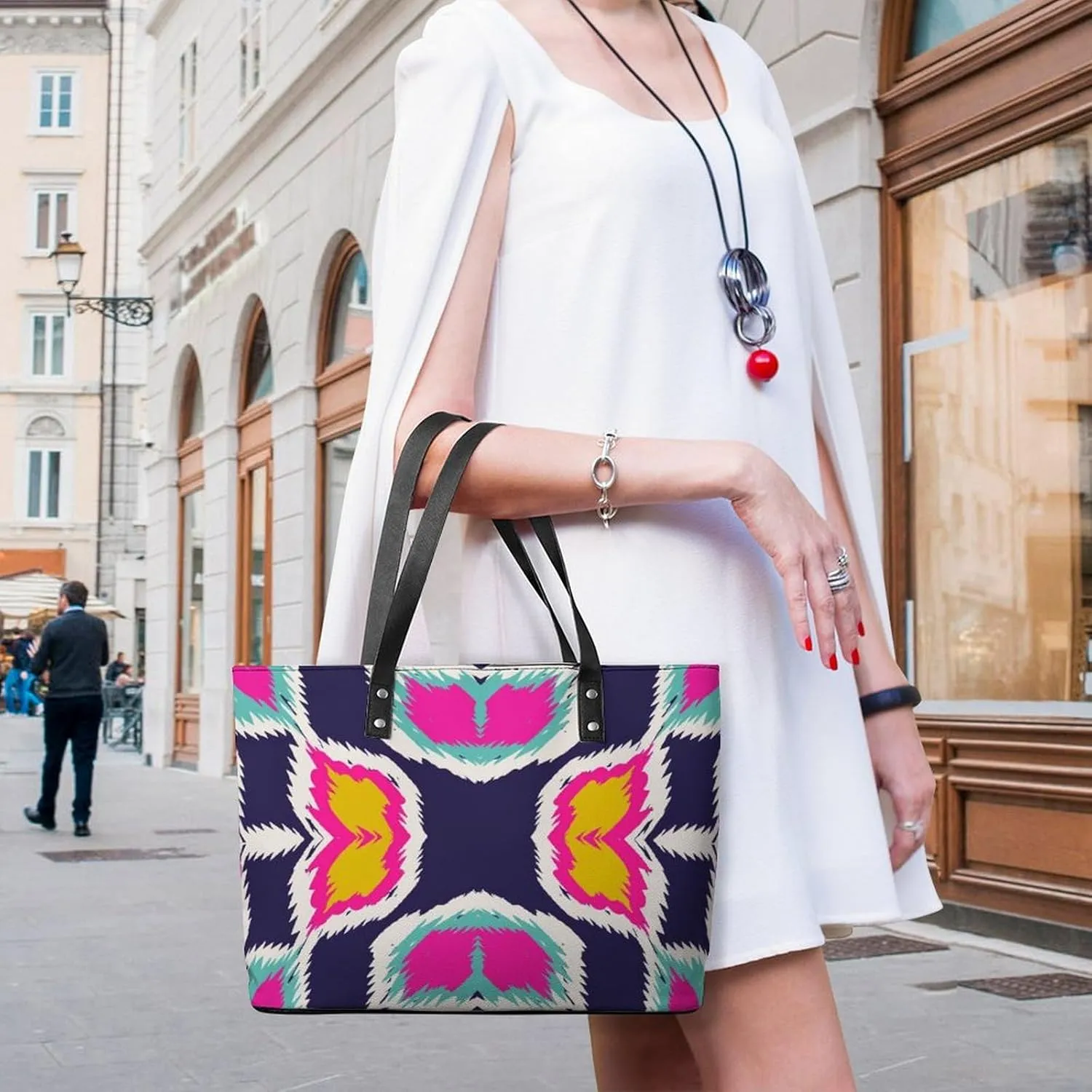 Large Tote Bag Fashion Handbag With Zipper For Women And Men