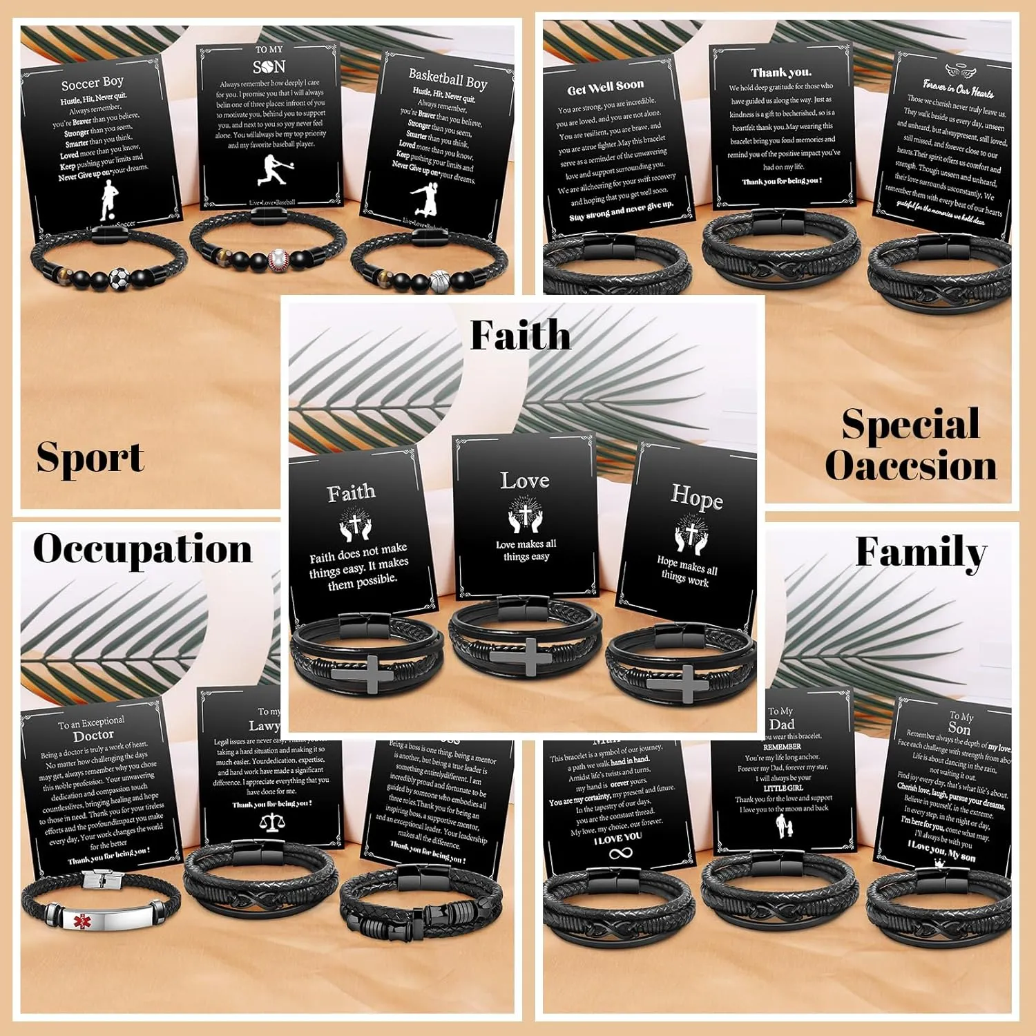 Leather Bracelet Birthday Gifts For Men: To My Man Bracelet Infinity Knot Love You Forever Gifts For Him - Inspirational Mens Leather Bracelet Cool Anniversary Christmas Valentines Fathers Gift Ideas