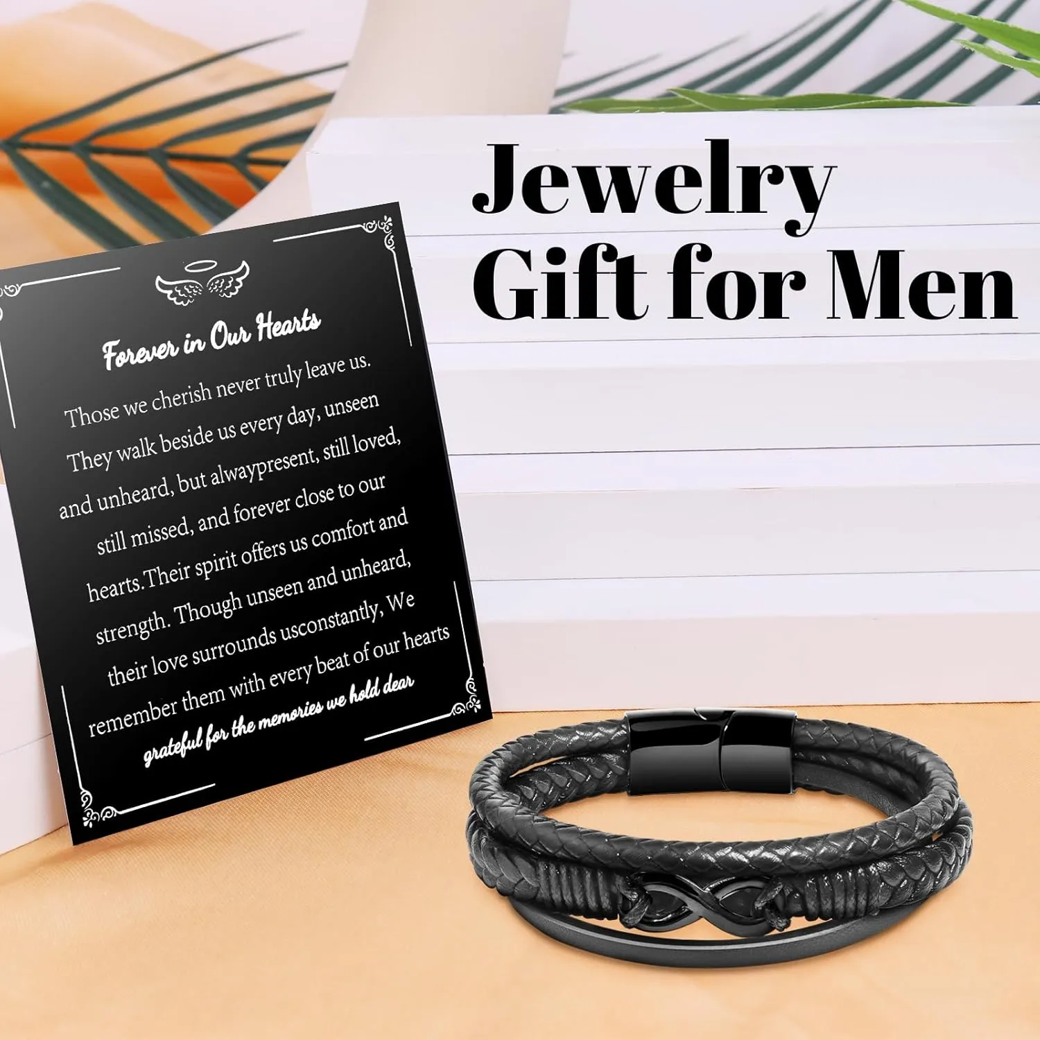 Leather Bracelet Birthday Gifts For Men: To My Man Bracelet Infinity Knot Love You Forever Gifts For Him - Inspirational Mens Leather Bracelet Cool Anniversary Christmas Valentines Fathers Gift Ideas