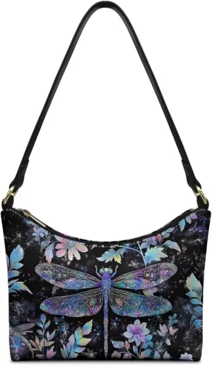 Leather Underarm Bag for Women Shoulder Handbag with Zipper Fashion Travel Purse