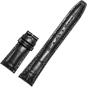Leather Watch Band Compatible For IWC Replacement Straps Classic Alligator Texture 20mm 21mm 22mm For IWC Big PILOT Spitfire GUN IW5009 IW3777 Rivets Cowhide Watch Strap