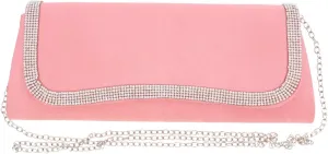Li'Shay Rhinestone Edge Satin Evening Bag