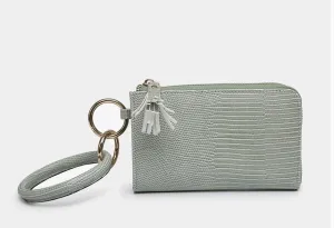Liv Lizard Bangle Wristlet-Gray
