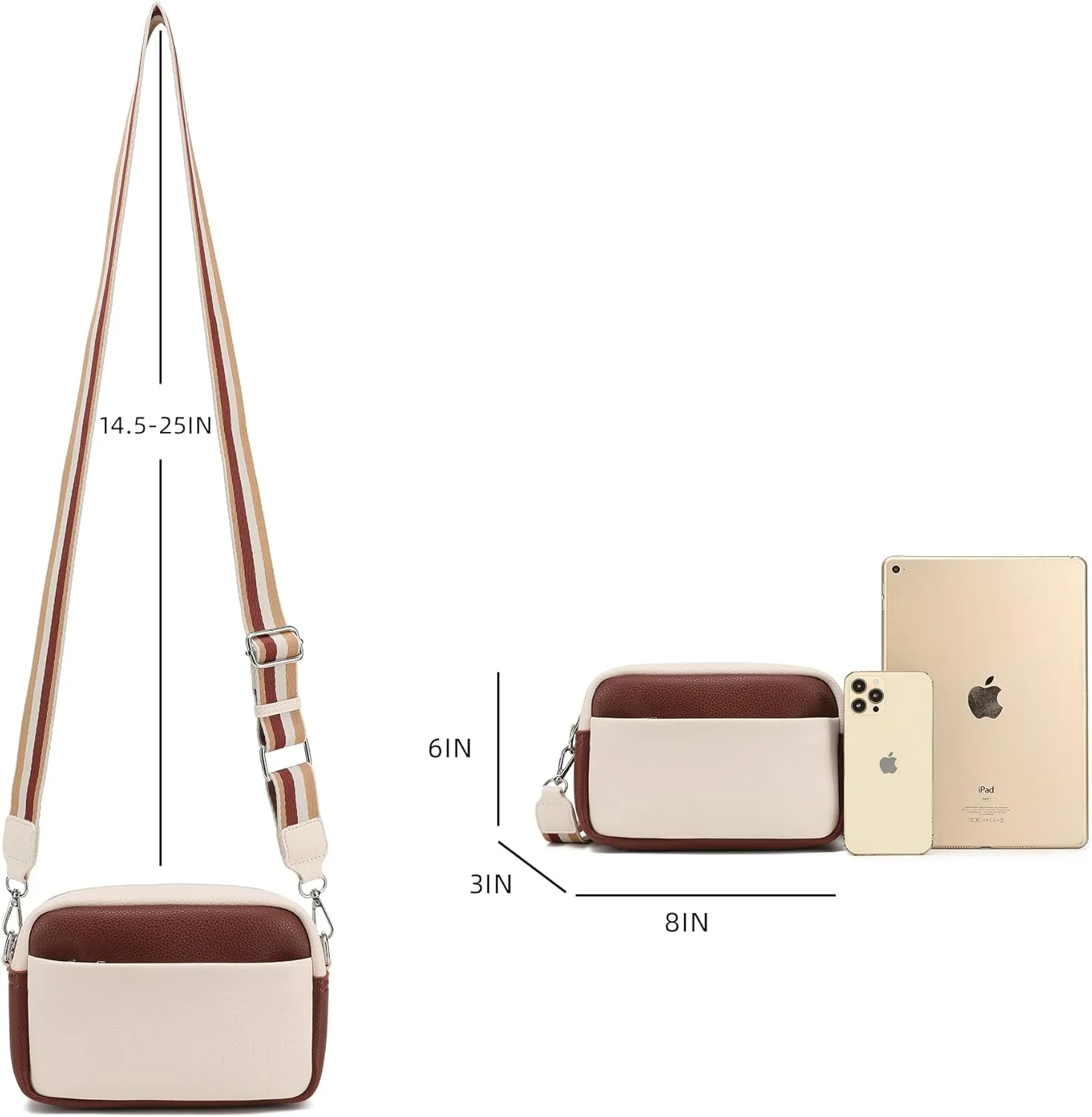 lola mae Quilted Crossbody Bag, Trendy Design Shoulder Purse