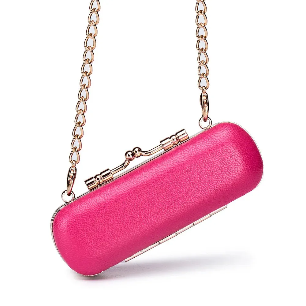 Luxury Sheepskin Mini Lipstick Case – Portable Cosmetic Box with Mirror
