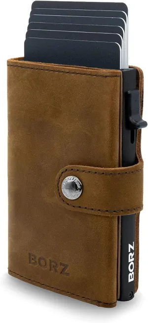 MAXUS 1 Wallet, card case with RFID protection, mini wallet cardholder, wallet for cards and notes made of genuine leather for men and women