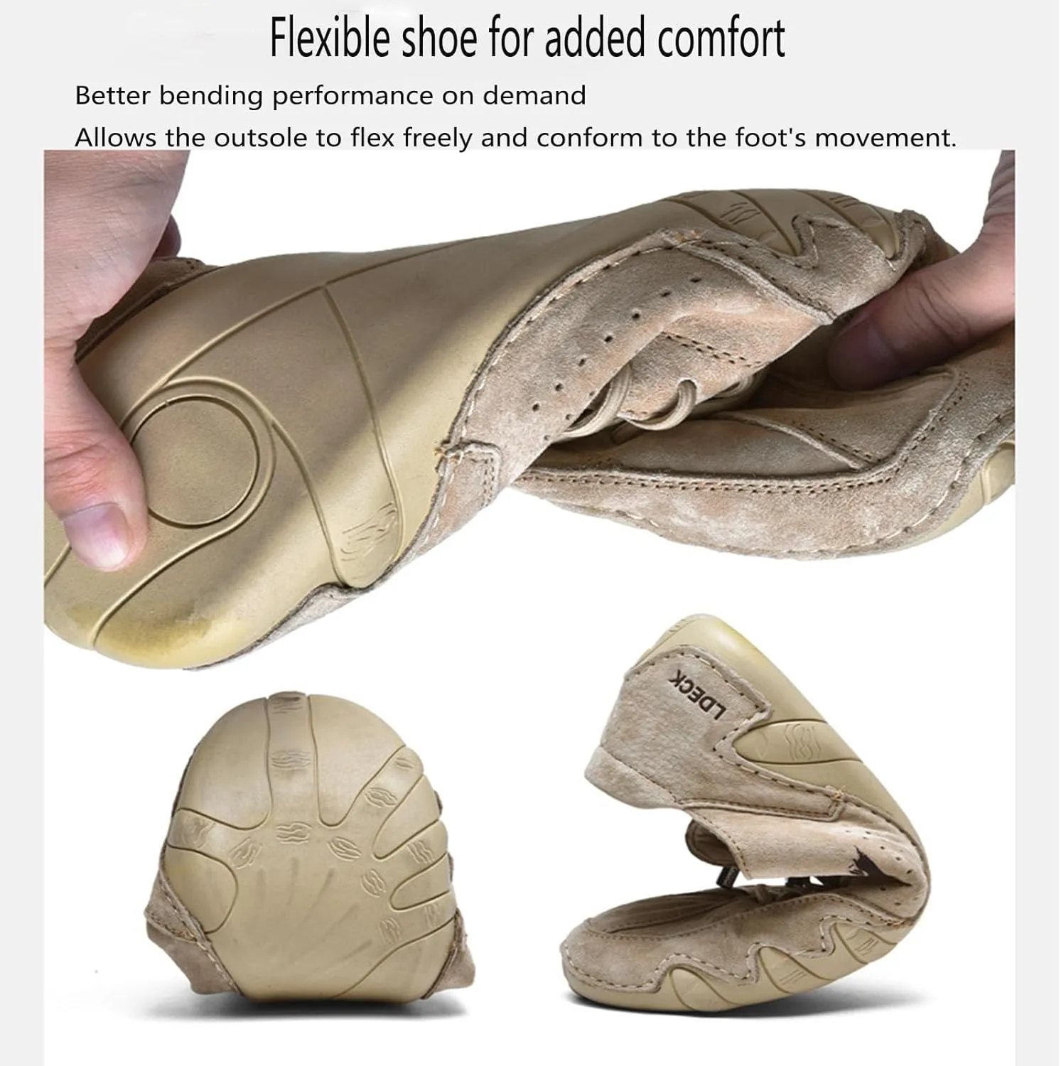 Men's Casual Comfort Barefoot Walking Shoes Fashionable Suede Lightweight Anti Slip Minimalist Sports Shoes