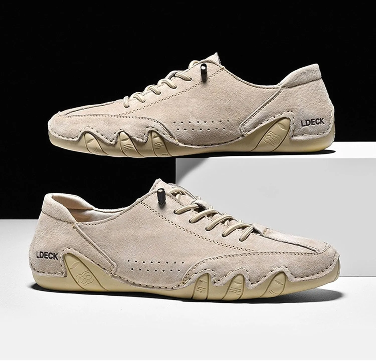 Men's Casual Comfort Barefoot Walking Shoes Fashionable Suede Lightweight Anti Slip Minimalist Sports Shoes