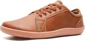 Mens Womens Minimalist Barefoot Sneakers Leather Shoes Wide Toe Box Zero Drop Walking Shoes