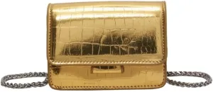 Metallic Evening Mini Silver Purse, Crossbody Bags for Women Y2K Glitter Clutch Handbag for Nightclub Parties