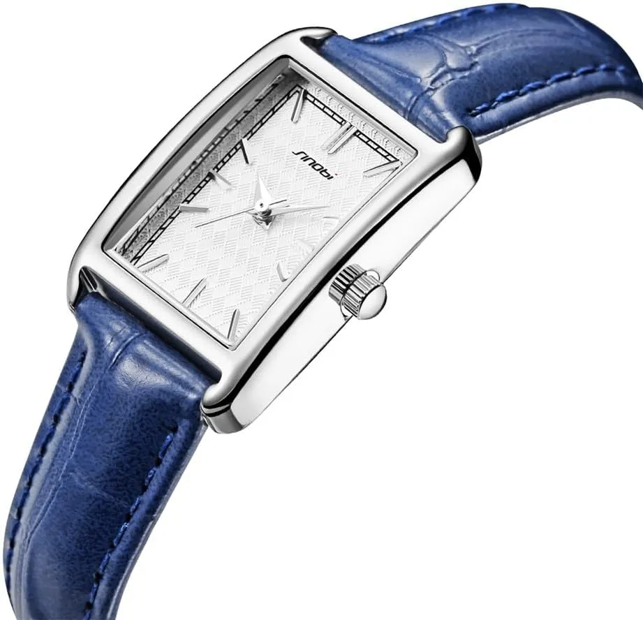 Minimalist Causal Square Watch for Women Leather Strap Watch