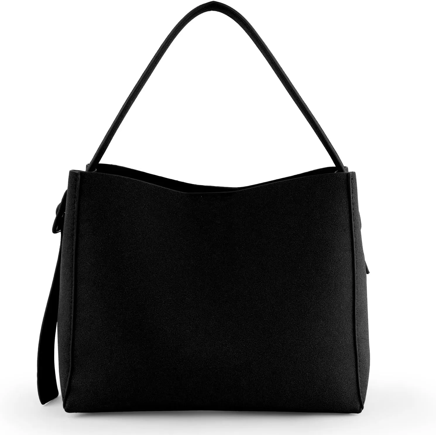Minimalist stylish commute daily Eco-friendly leather travel Soft bucket bag crossbody bag with adjustable shoulder strap