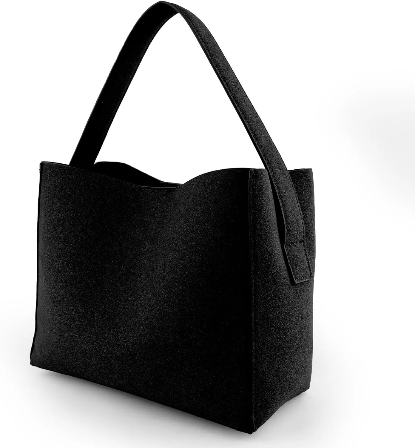 Minimalist stylish commute daily Eco-friendly leather travel Soft bucket bag crossbody bag with adjustable shoulder strap