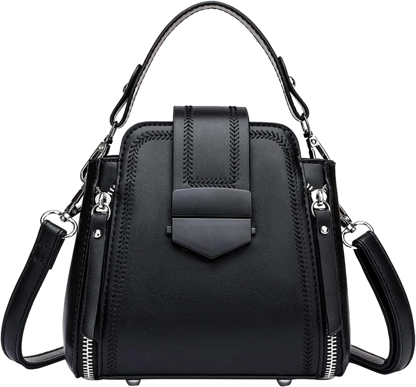 Minimalist Zip Front satchel small Bag