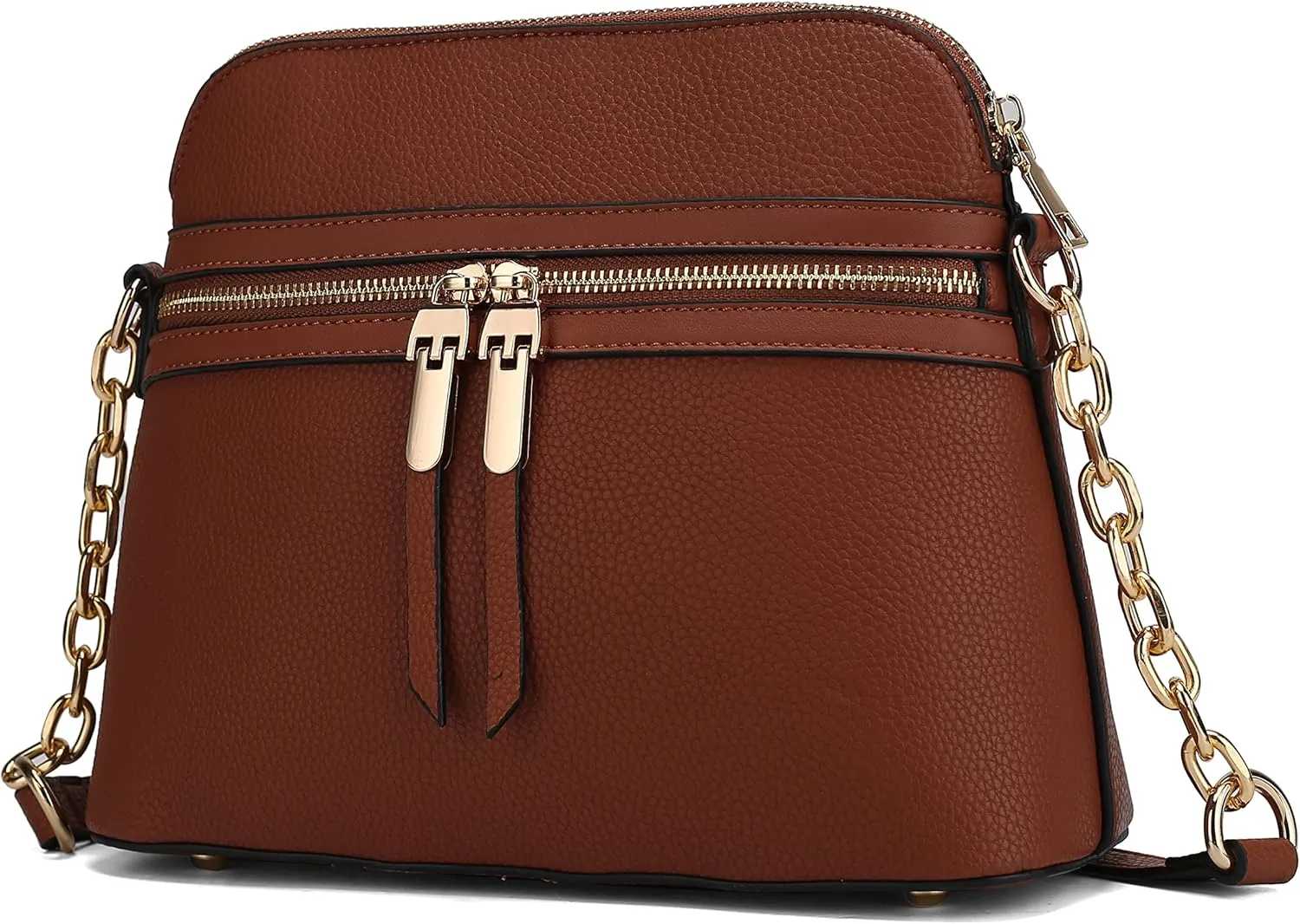 MKF Collection Crossbody Bag for Women, Vegan Leather Multi Pocket Messenger Purse, Shoulder Bag By Mia K
