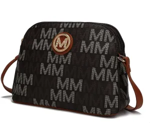 MKF Collection Signature Crossbody bag for women, Vegan leather Shoulder bag Zipper closure Messenger Handbag Purse By Mia K
