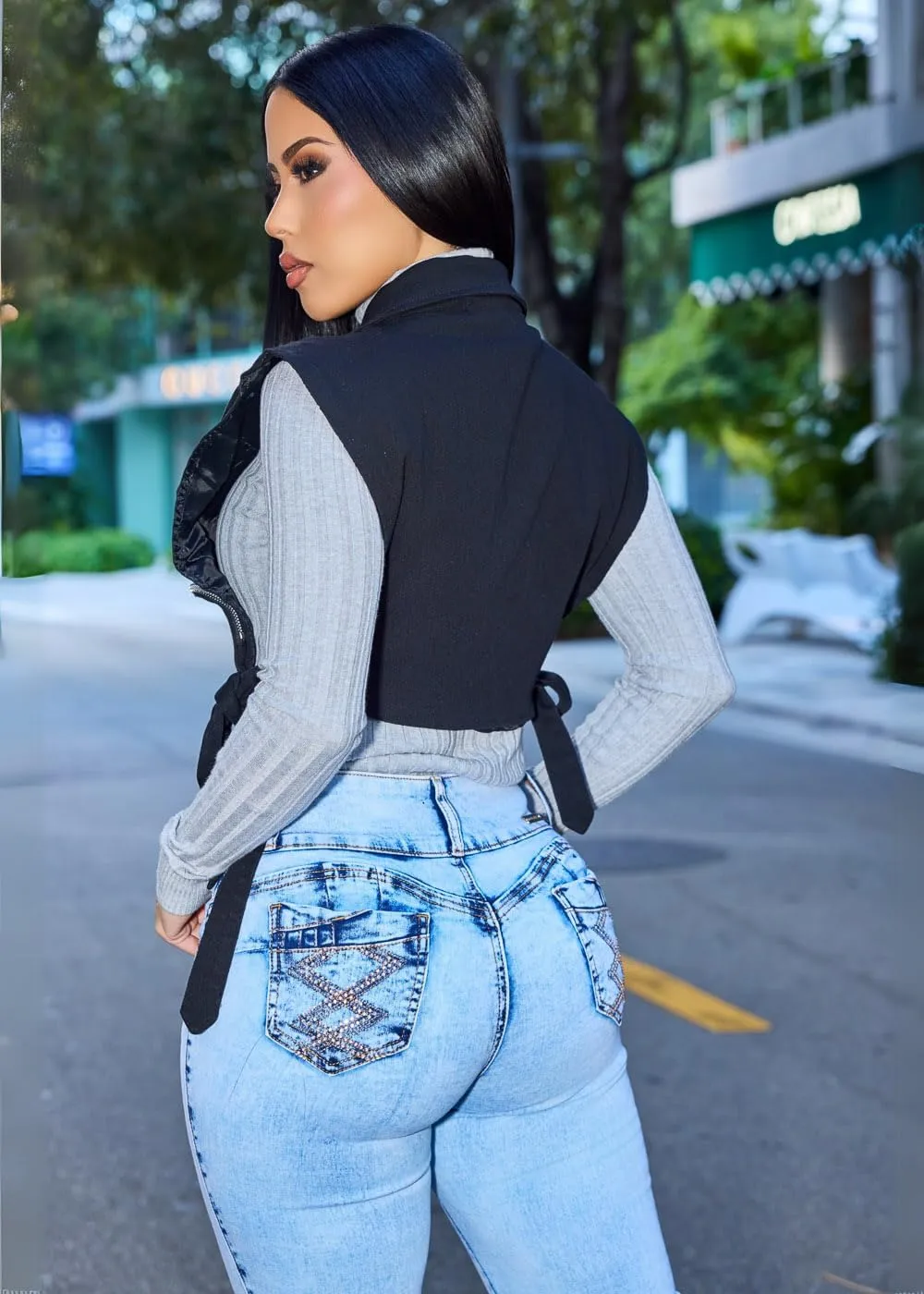 Moda Xpress High Waisted Butt Lifting Jeans for Women - Colombian Skinny Jeans Levanta Cola