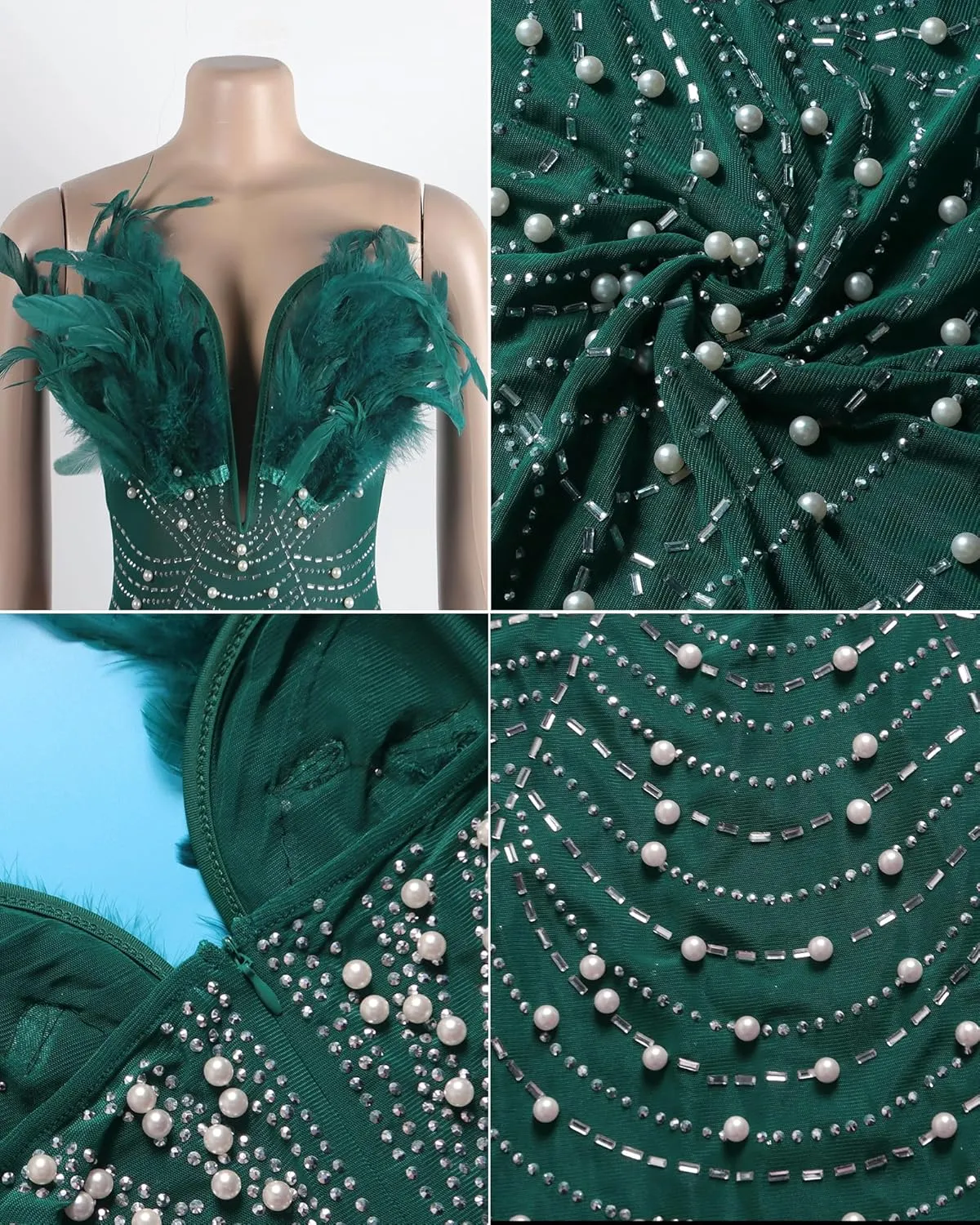 Nagfar Women Rhinestone Dresses Birthday Party Club Bling Birthday Outfits Sexy Dress for Women
