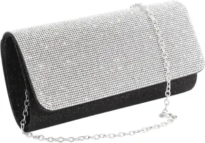 Naimo Flap Dazzling Small Clutch Bag Evening Bag With Detachable Chain
