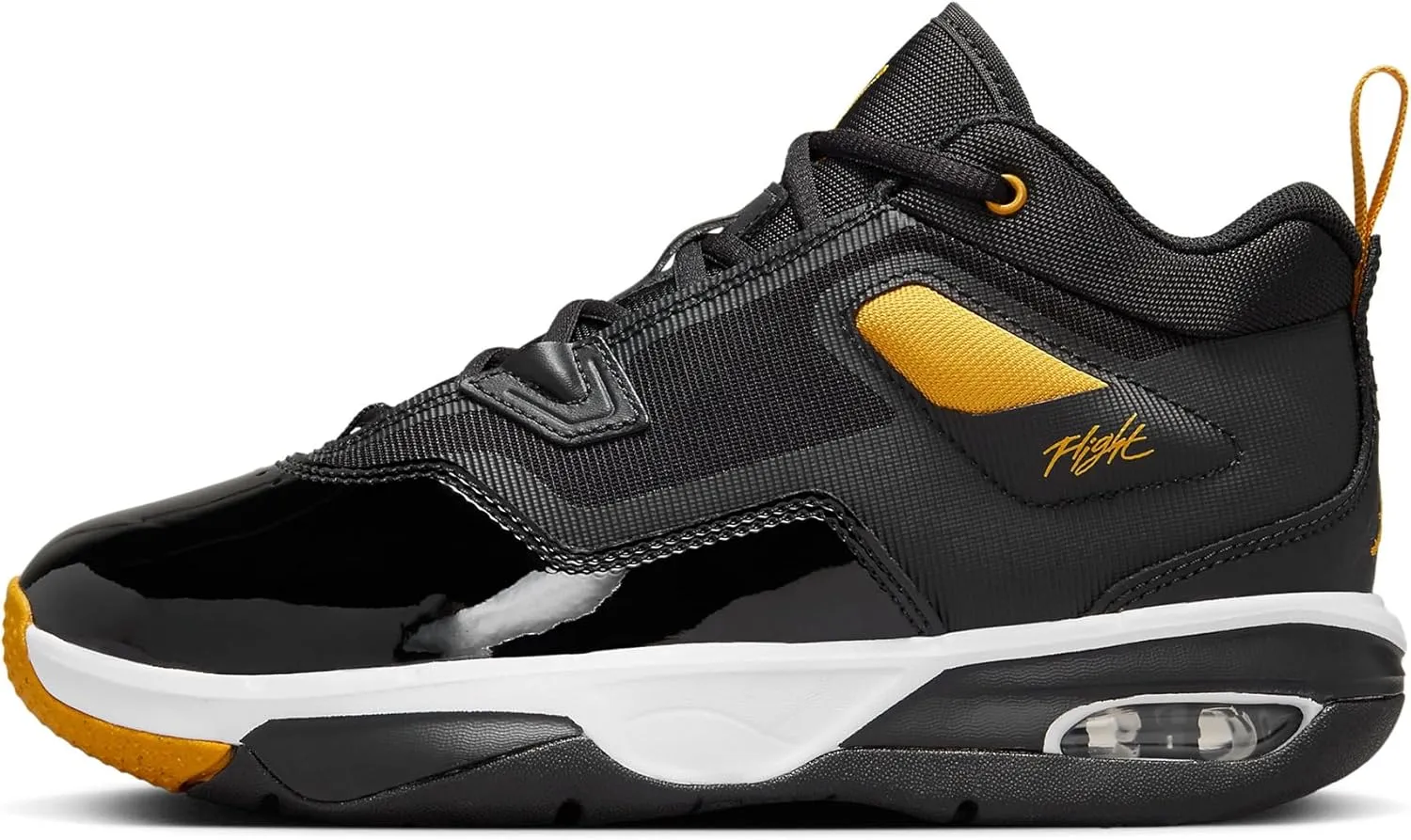 NIKE Jordan Stay Loyal 3 Big Kids' Shoes (FB9922-071, Black/White/Yellow Ochre) Size 6