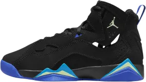 NIKE Jordan True Flight Big Kids' Shoes (343795-074, Black/Hyper Royal/Photo Blue/Barely Volt) Size 6.5