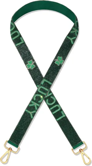 NLCAC Beaded Purse Strap Replacement Crossbody Bag Strap Mardi Gras Valentines Day Holiday Crossbody Strap for Bags