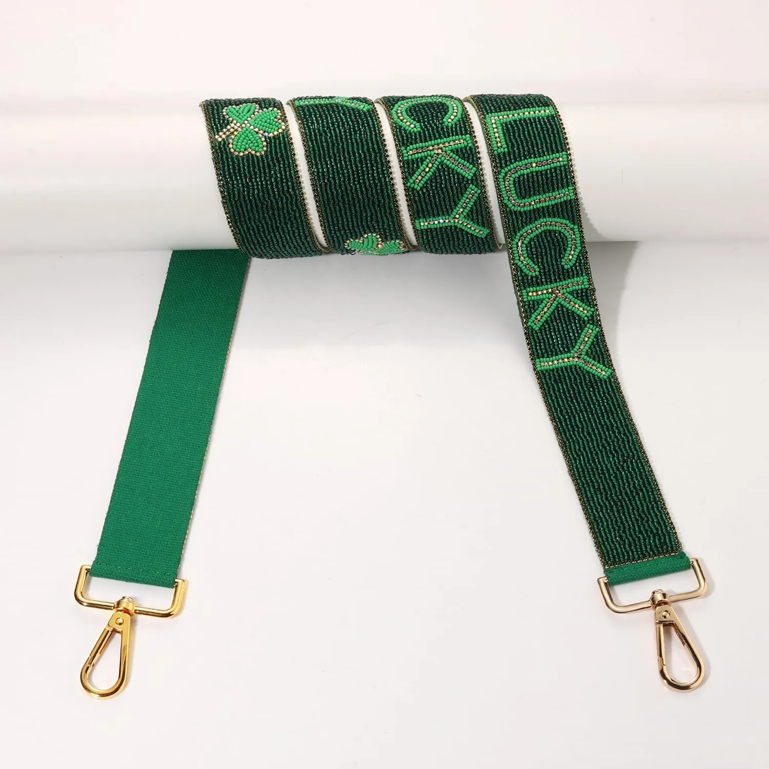 NLCAC Beaded Purse Strap Replacement Crossbody Bag Strap Mardi Gras Valentines Day Holiday Crossbody Strap for Bags