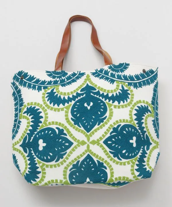 Nomadic Pattern Embroidery Tote Bag