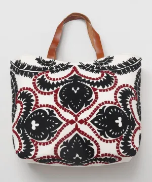 Nomadic Pattern Embroidery Tote Bag