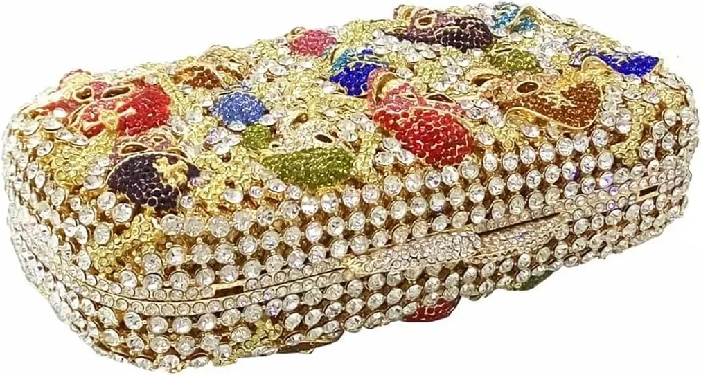 Novetly Skull Rhinestone Purse for Women Glitter Halloween Evening Bag Wedding Party Diamond Clutch Cocktail Handbag
