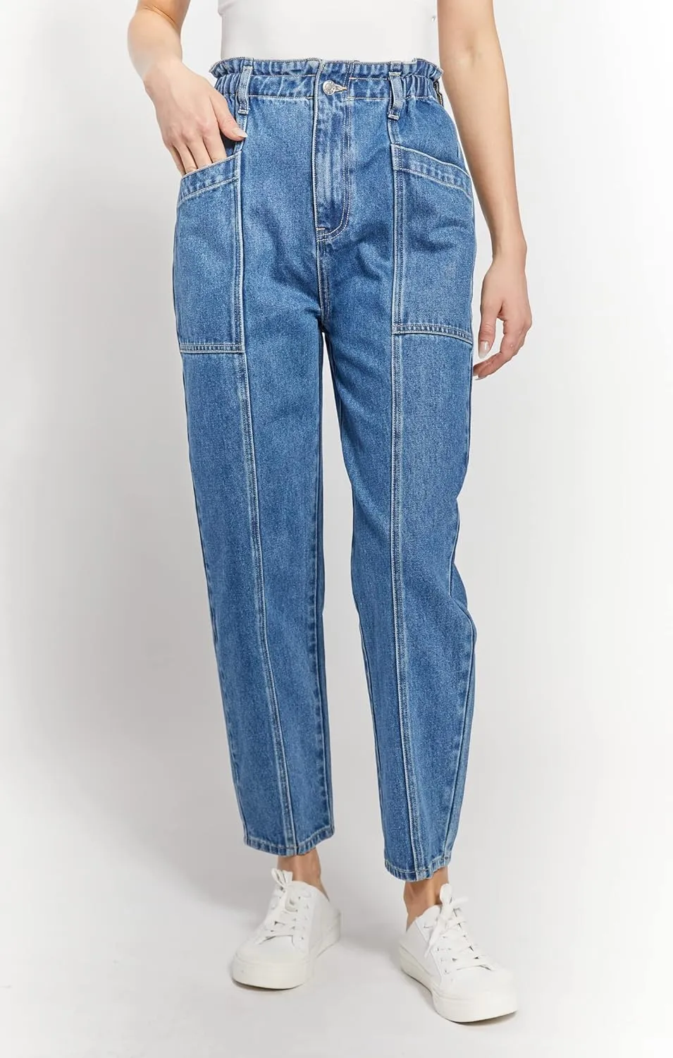 O A T NEW YORK Women's Luxury Clothins Basic High Rise Denim Jeans with Five Pockets, Comfortable & Stylish Pants