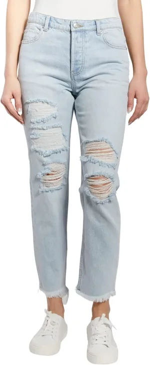 O A T NEW YORK Women's Luxury Clothins Basic High Rise Denim Jeans with Five Pockets, Comfortable & Stylish Pants