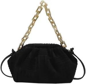 Onlymaker Women's Crossbody Handbag Cotton Hobo Handbag Party Chain Should Bag