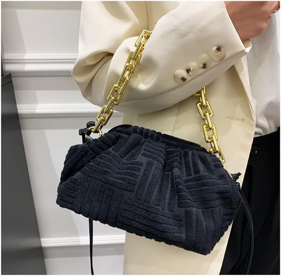 Onlymaker Women's Crossbody Handbag Cotton Hobo Handbag Party Chain Should Bag