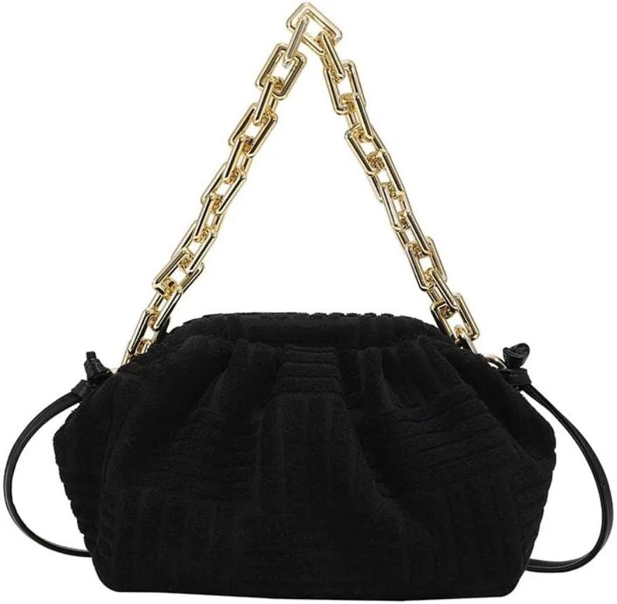 Onlymaker Women's Crossbody Handbag Cotton Hobo Handbag Party Chain Should Bag